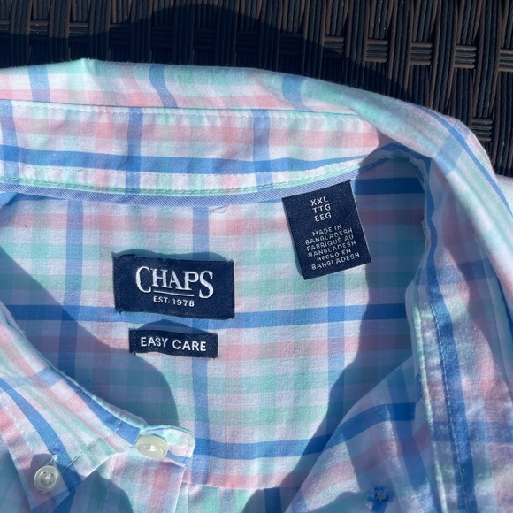 Chap’s pastel Men’s Short Sleeve Button Shirt size XXL - Picture 3 of 3